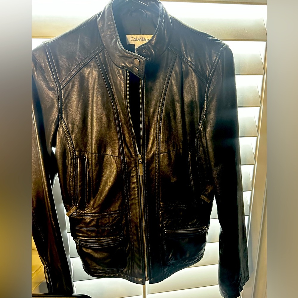 CK jacket. Beautiful soft leather